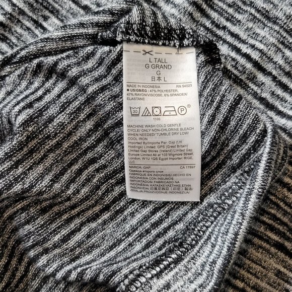 GAP Soft Spun Heather Grey Long Sleeve Swing Dress - Picture 6 of 10